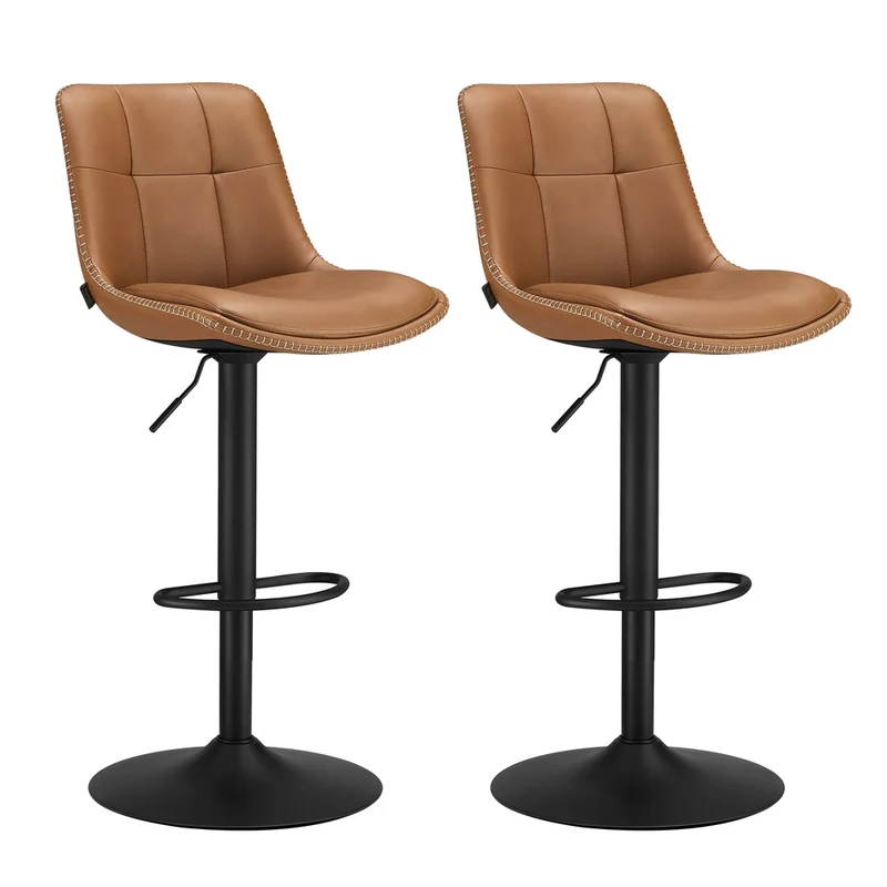 Barhocker 2er Set mit Rückenlehne