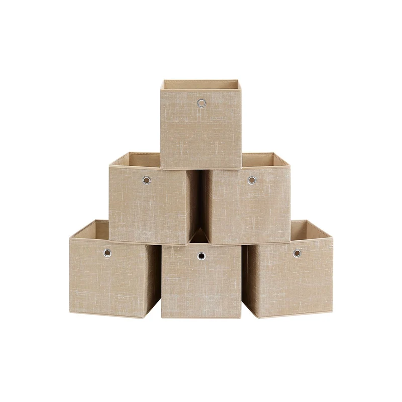 Aufbewahrungsbox 6er Set aus Vliesstoff mit Griff