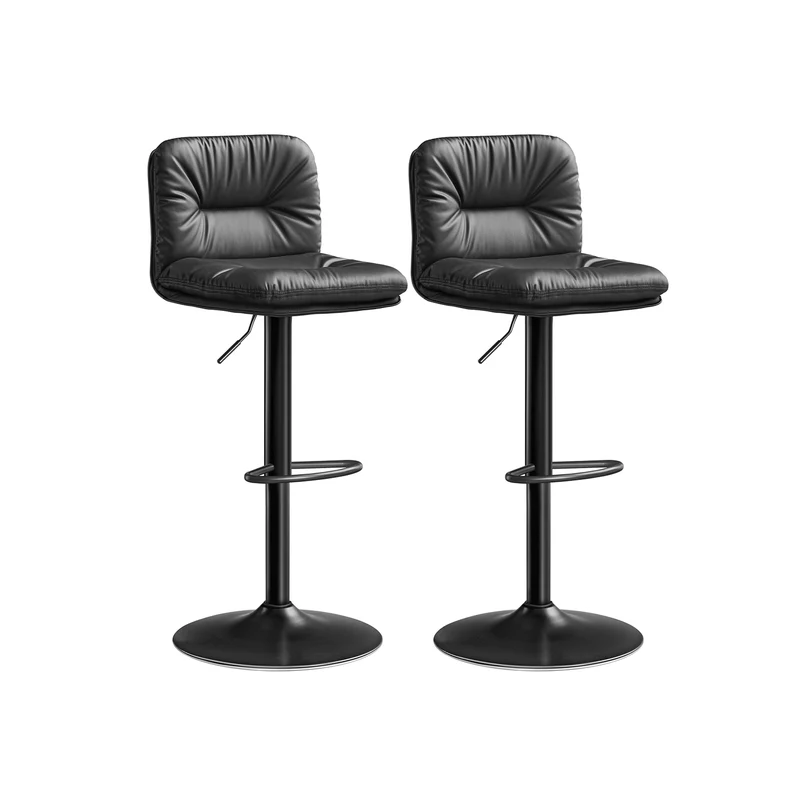 Barhocker 2er Set 360° drehbar grau
