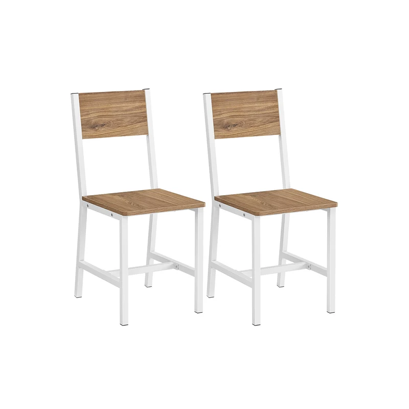 2er-Set Esszimmerstühle mit Metallrahmen