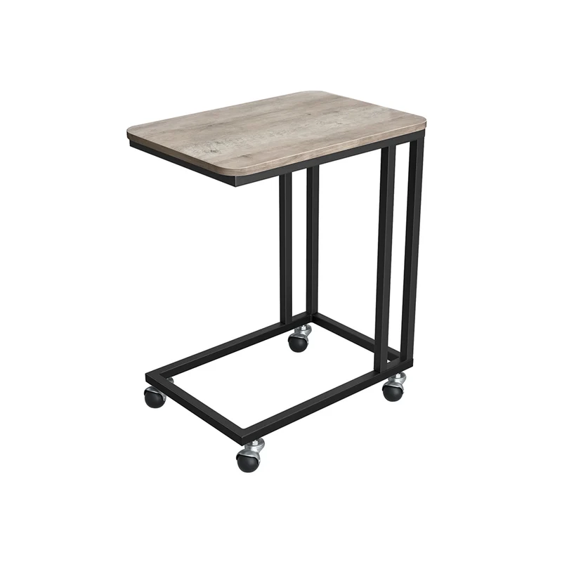 Beistelltisch mit Rollen C-Form Industrie-Design
