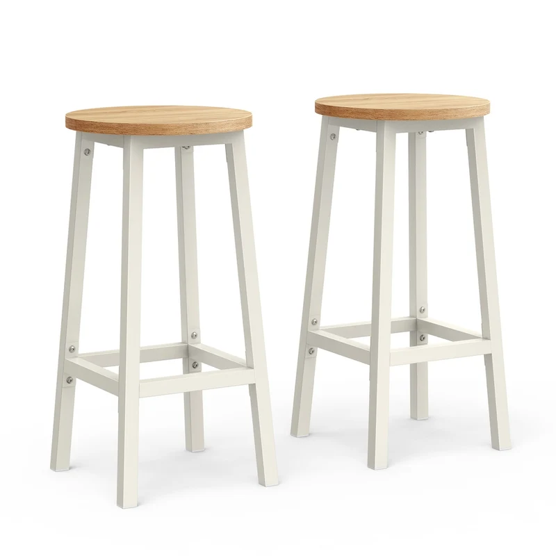 Barhocker 2er Set mit Fußstützen