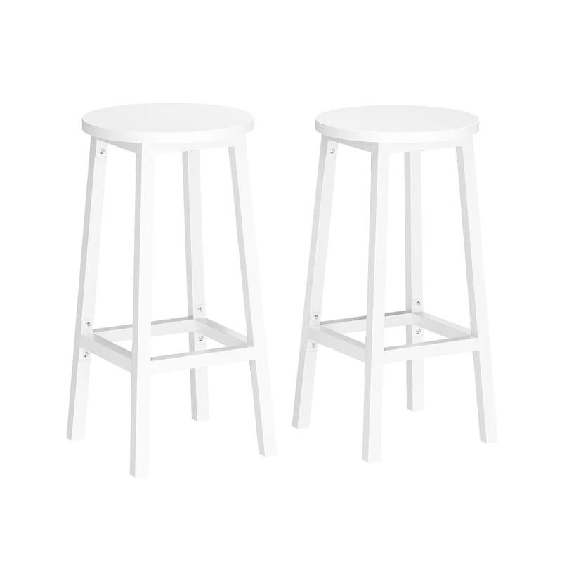 Barhocker 2er Set mit Fußstützen