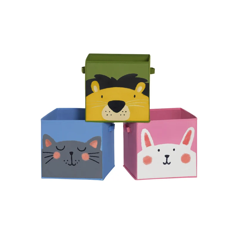 3er Set Faltboxen für Kinder