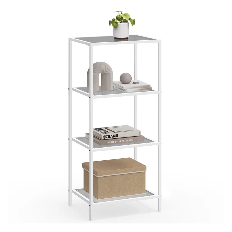 Regal mit 4 Ablagen transparent