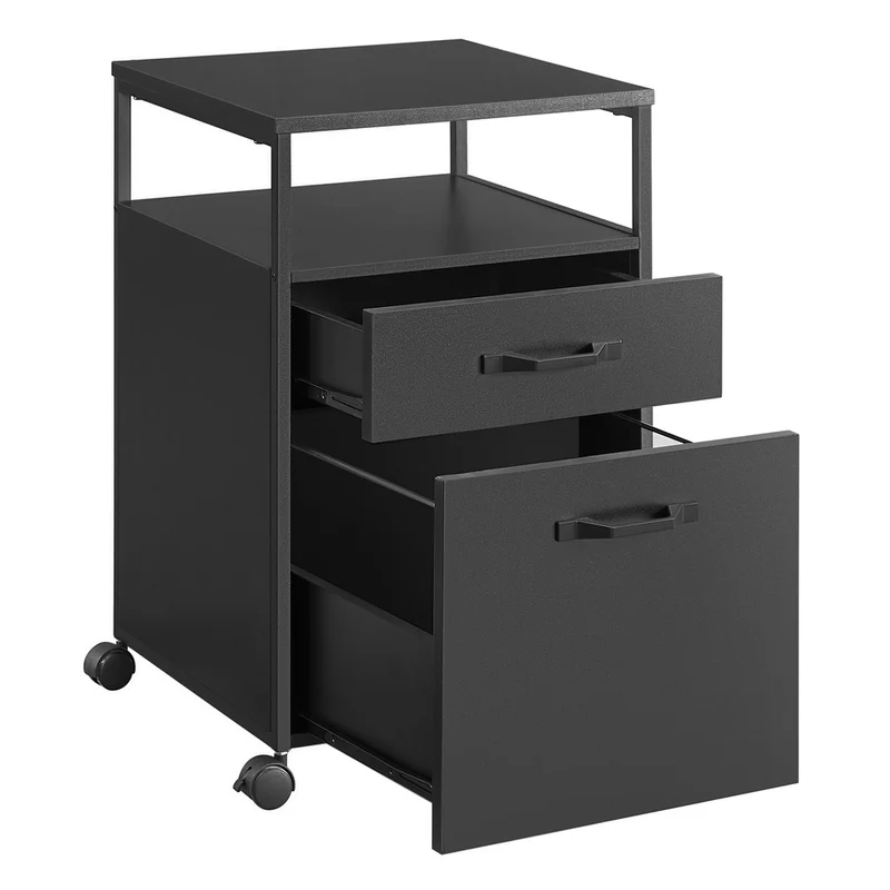 Rollcontainer mit 2 Schubladen und offenem Fach