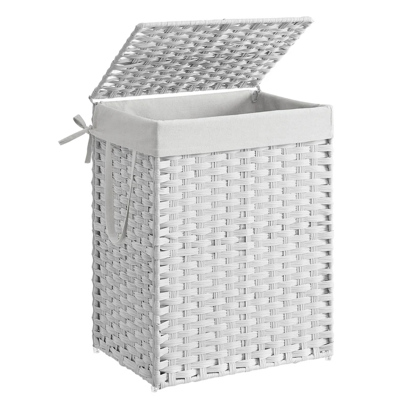 Handgeflochtener Wäschekorb aus synthetischem Rattan