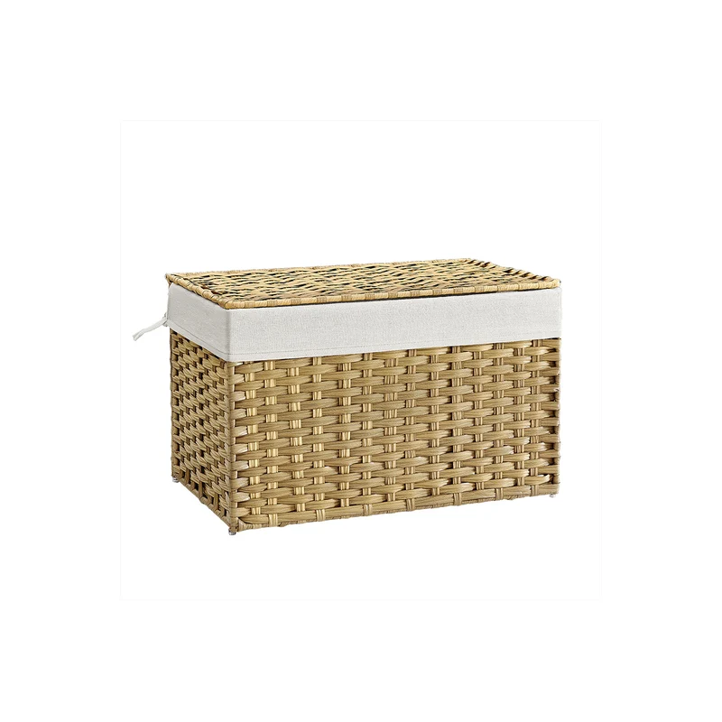 Handgeflochtener Wäschekorb aus synthetischem Rattan