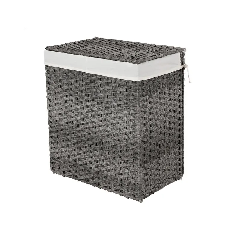 Handgeflochtener Wäschekorb aus synthetischem Rattan