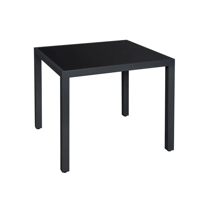 Gartentisch mit Tischplatte aus Hartglas