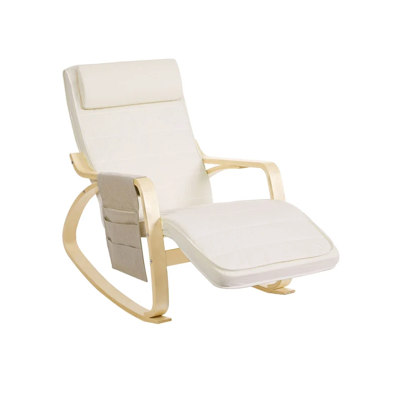 Schaukelstuhl Birkenholz Beige