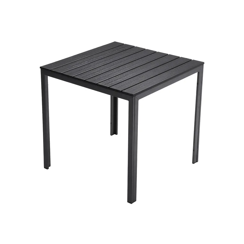 Gartentisch Holzoptik Schwarz
