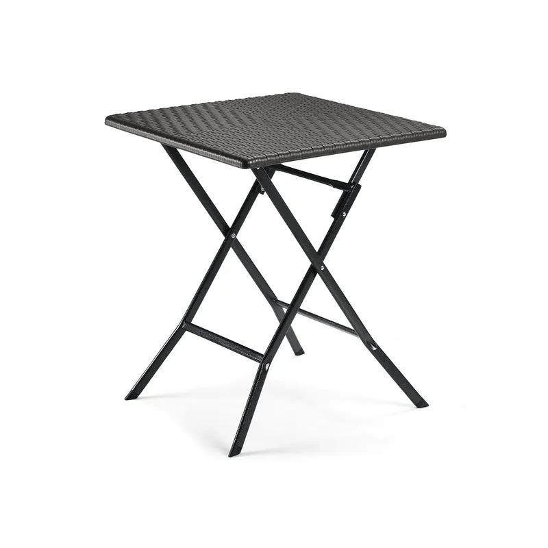 Klapptisch Polyrattan Dunkelbraun