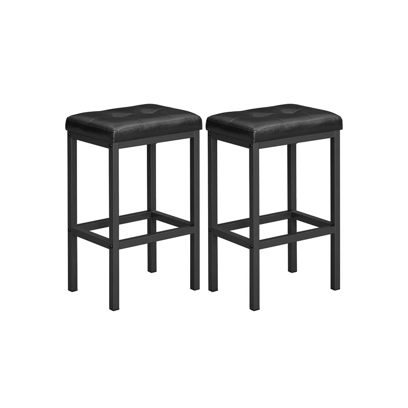 2er-Set Barhocker mit PU-Bezug