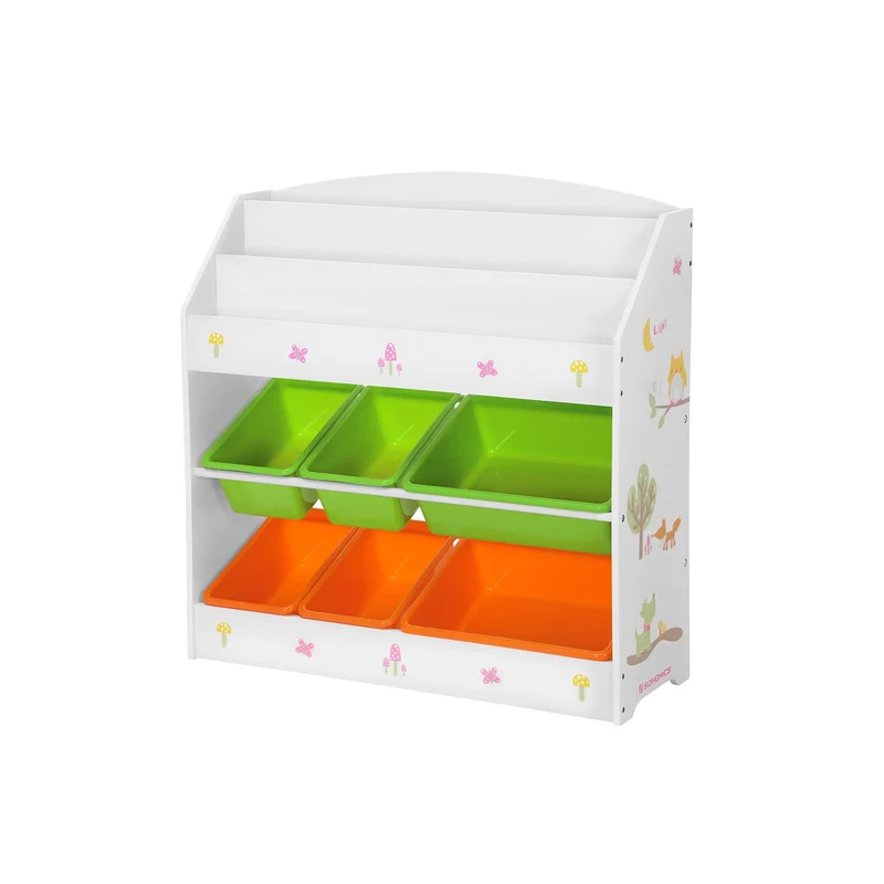 Süßes Kinderregal Orange-Grün