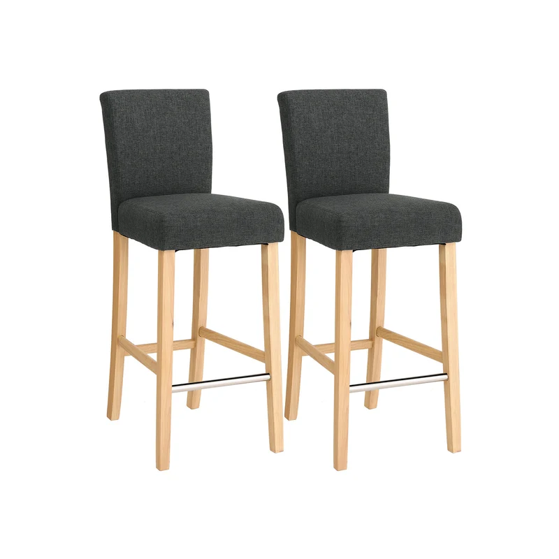 Barhocker 2er Set Dunkelgrau