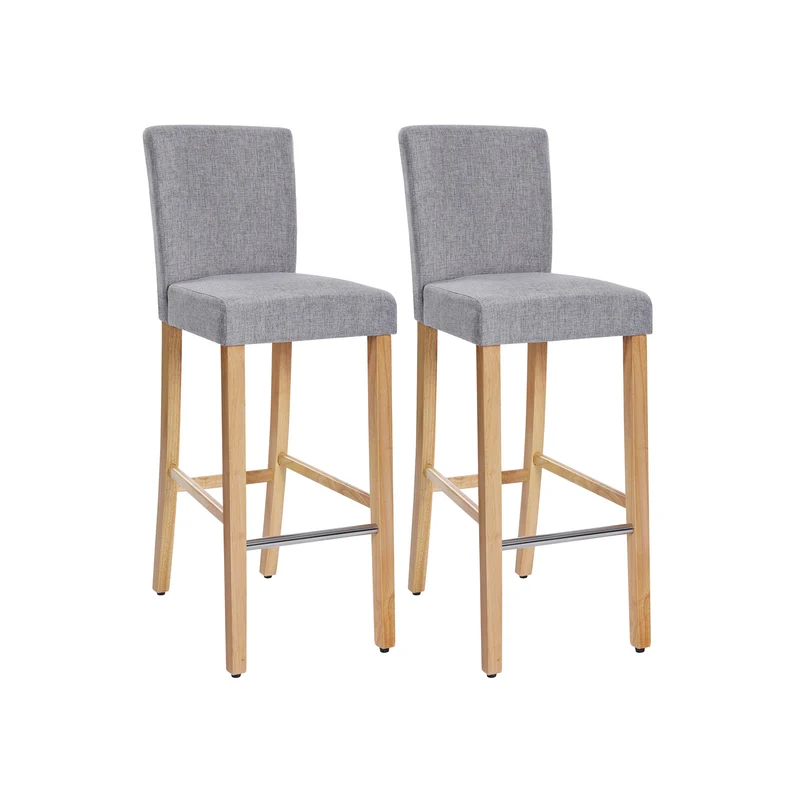 Barhocker 2er Set Dunkelgrau