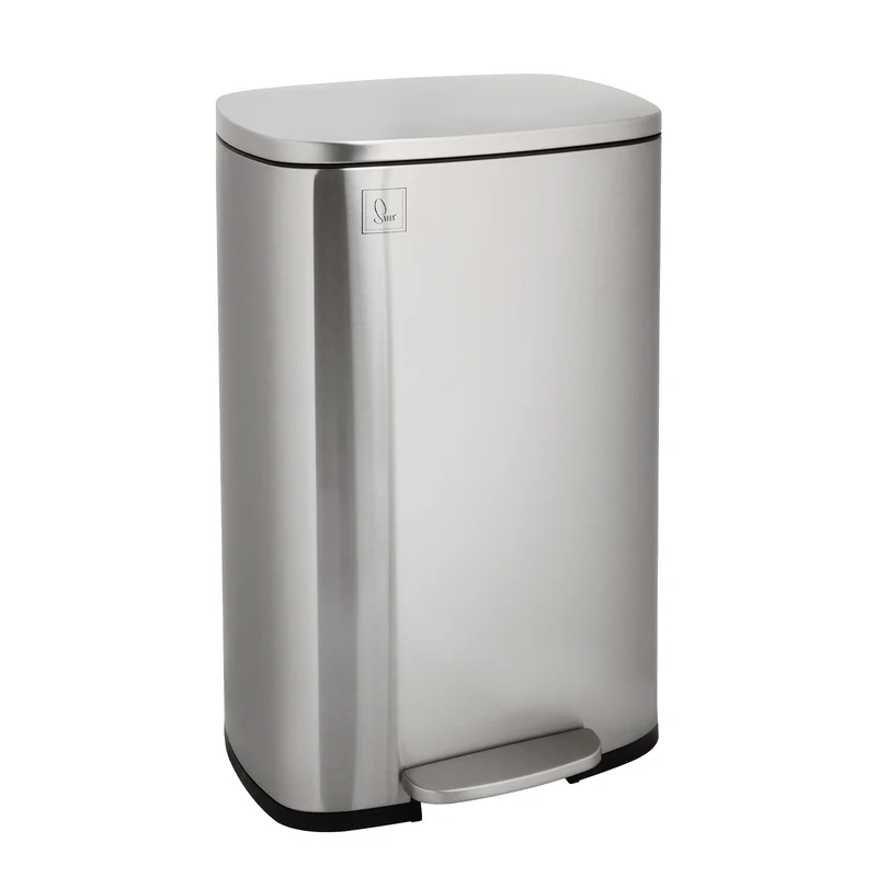 B-WareTQ50 Mülleimer 50 Liter Silber