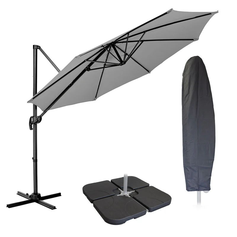 Set Ampelschirm 3m + Haube + Gewichte