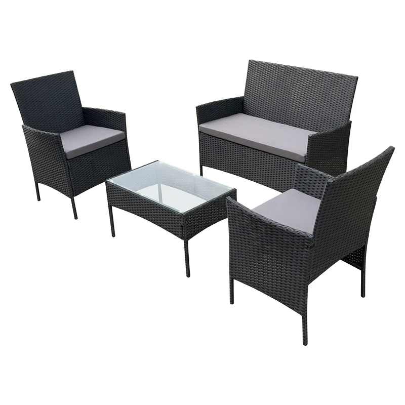 B-Ware BROOKLYN Sitzgruppe Schwarz