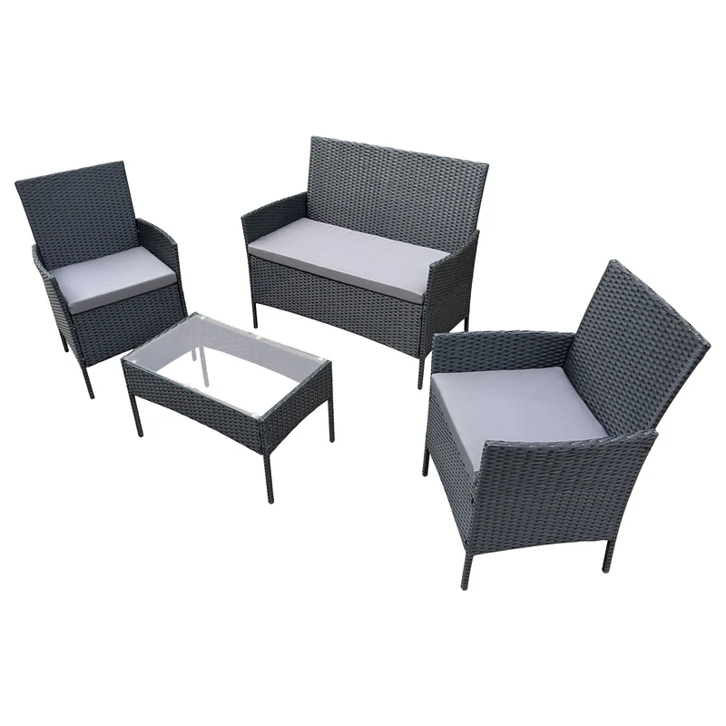 B-Ware BROOKLYN Sitzgruppe Schwarz