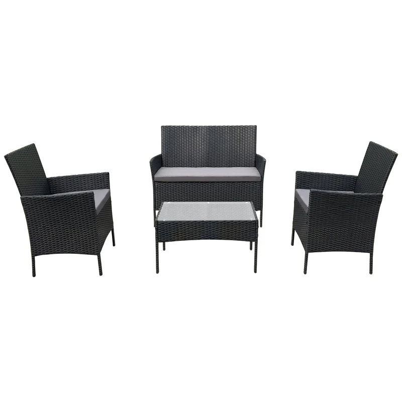 B-Ware BROOKLYN Sitzgruppe Schwarz