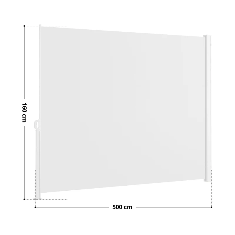 B-Ware Seitenmarkise 500x160cm Dunkelgrau