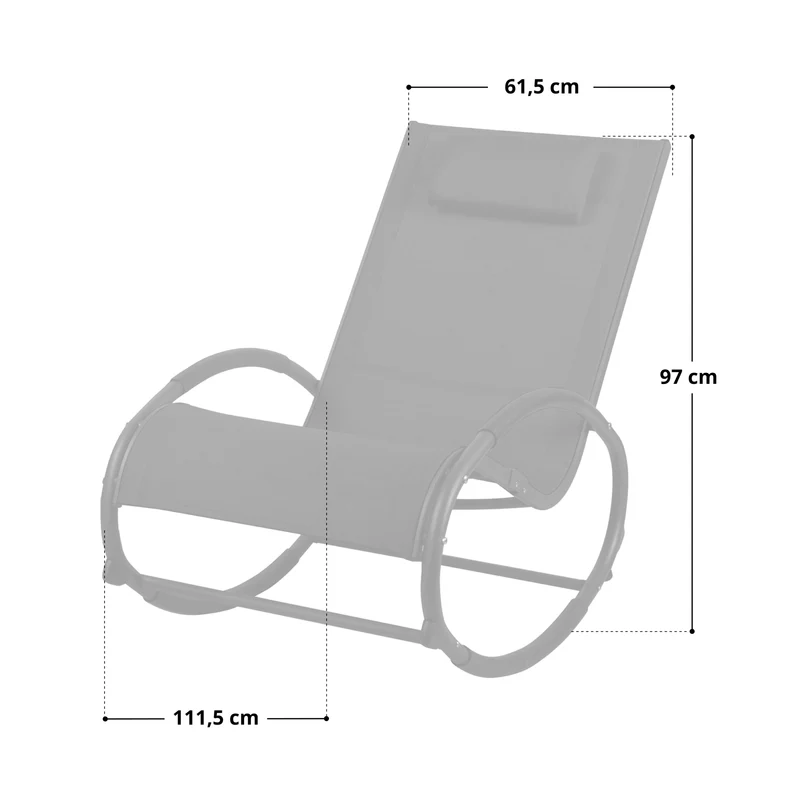 B-Ware EIBY Outdoor Schaukelstuhl Grau