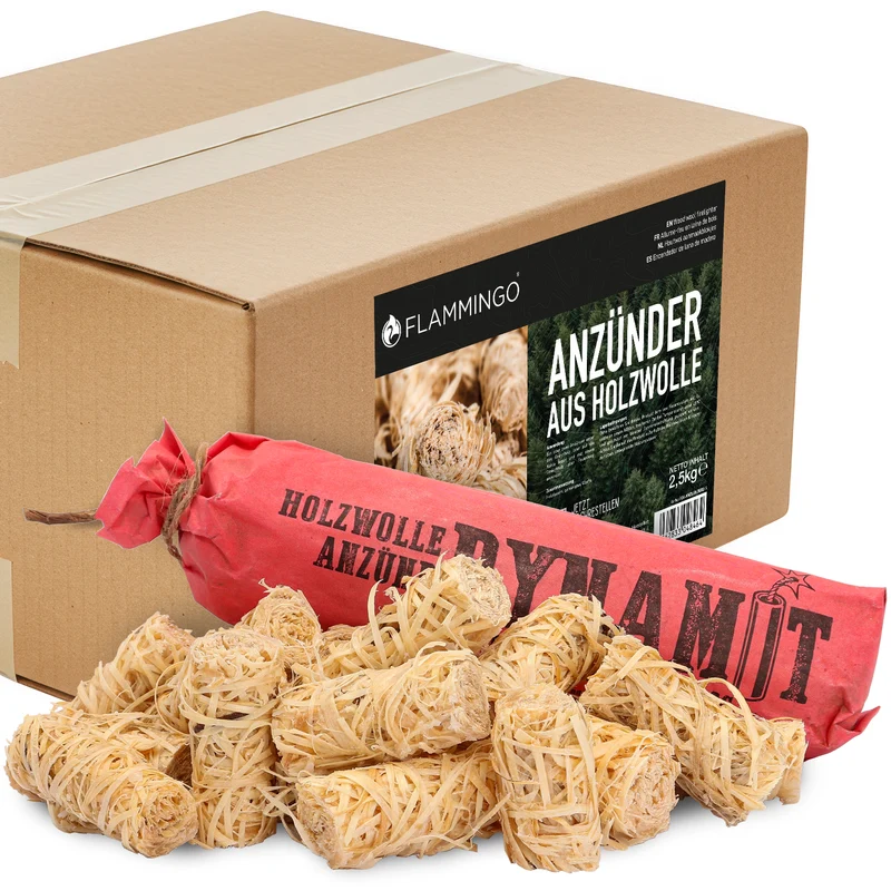 Flammingo® Holzwolle Anzünder (Menge wählbar)