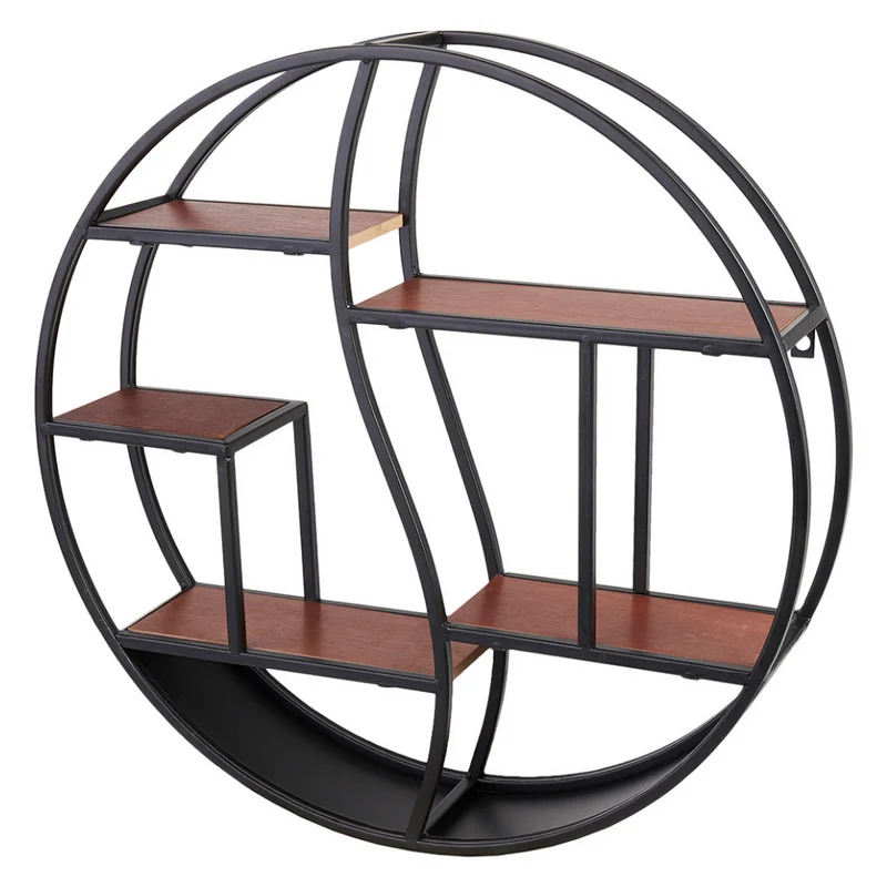 Wandregal aus Metall | Durchmesser 56cm, 12cm Tiefe