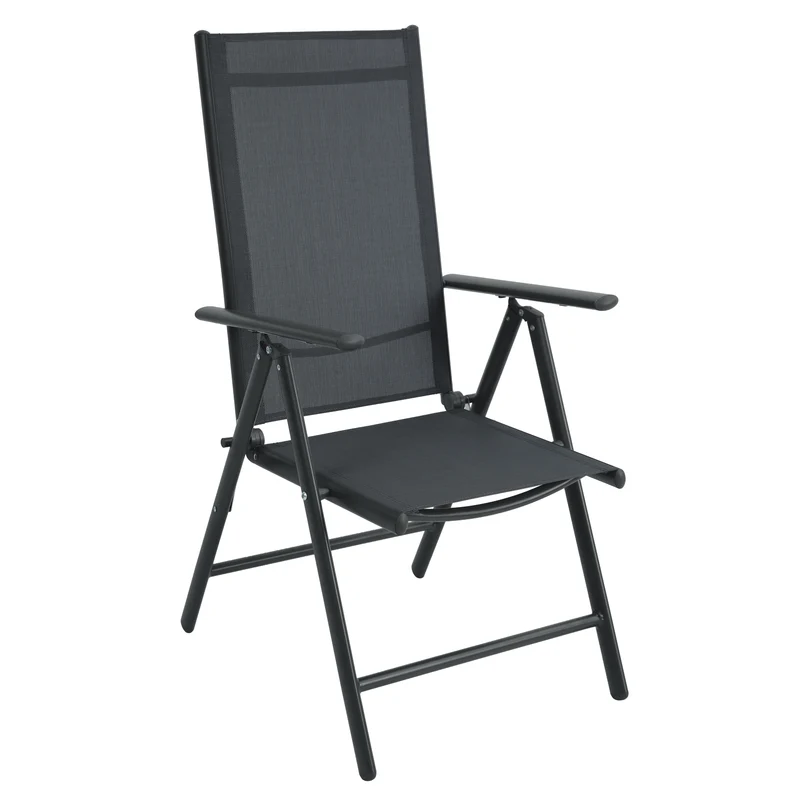 B-Ware 2er Set Gartenstühle Anthrazit