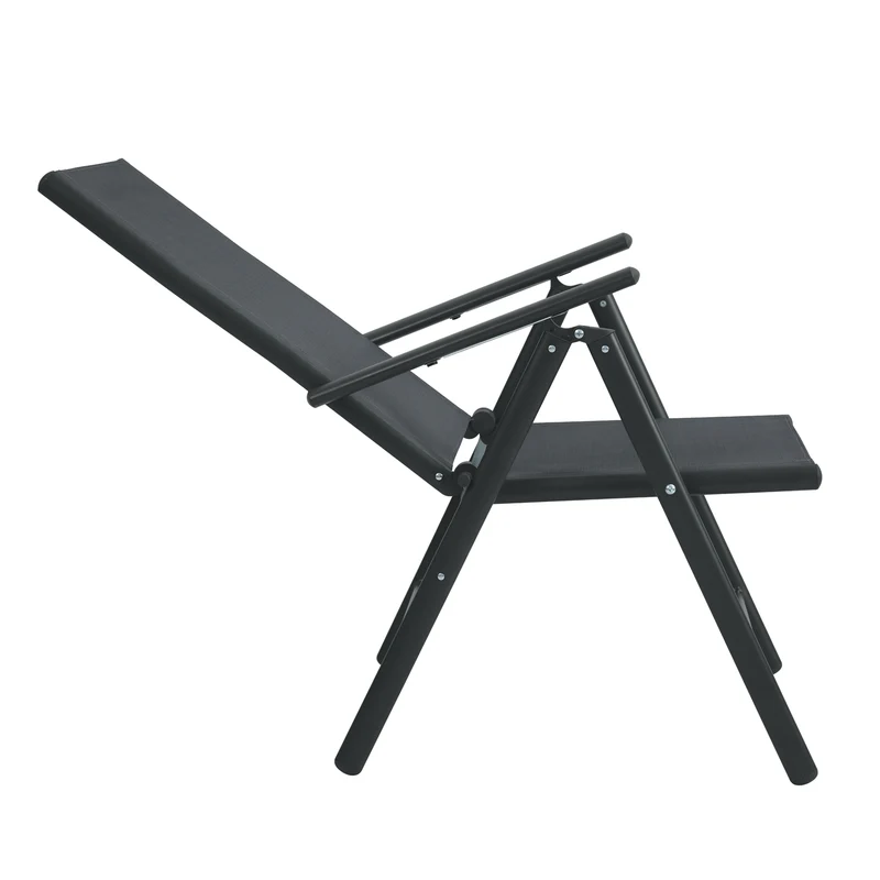 B-Ware 2er Set Gartenstühle Anthrazit