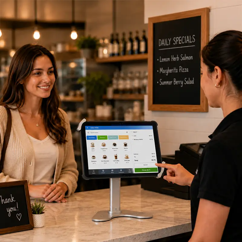 Unitech RT112 Hochformat POS-Tablet-Ständer für Verkaufstheken | Agoz