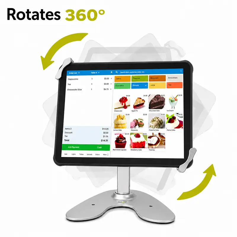 Unitech RT112 Hochformat POS-Tablet-Ständer für Verkaufstheken | Agoz