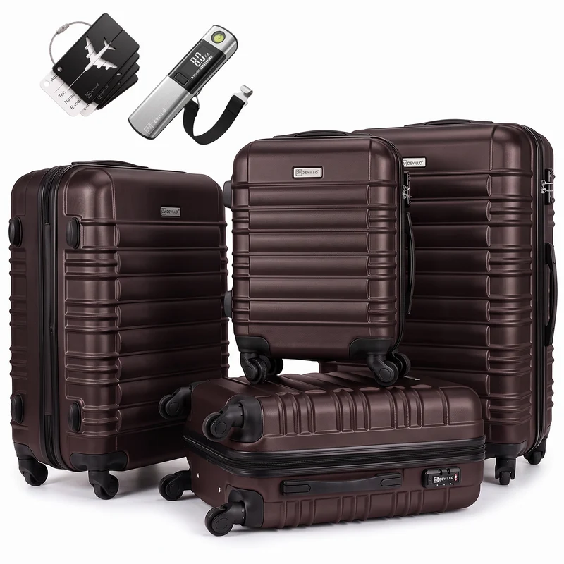 Devillo® Kofferset 4tlg. S-M-L-XL - Reisekofferset