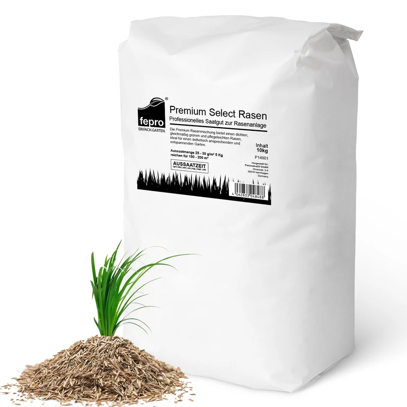 Fepro® Rasenmix Premium Select Mischung und dürreresistenter Trockenrasen für ca. 40 - 800 m²