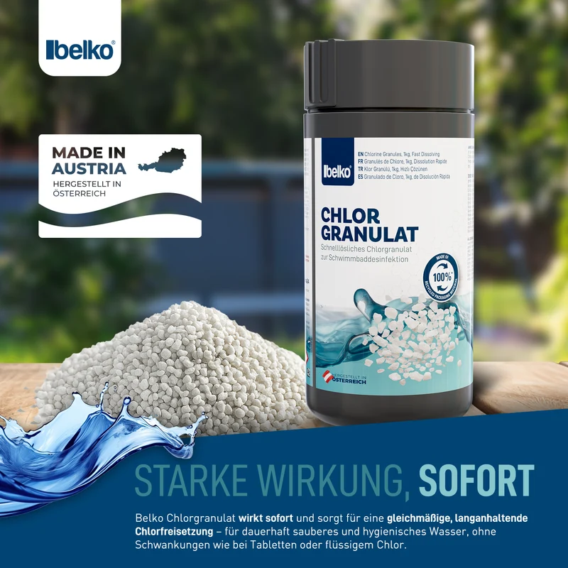 Belko® Chlorgranulat – Schnelllösliches Poolchlor für Pool & Whirlpool