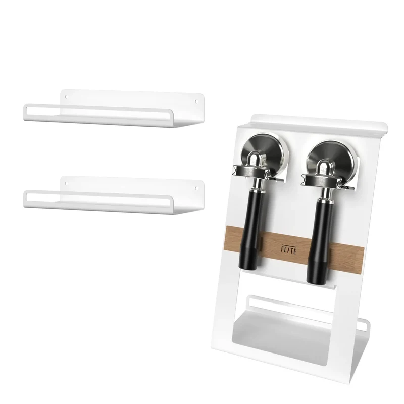 FLATE® Barista Station + Universal Shelf Bundle (Weiß)