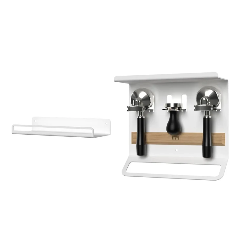 FLATE® Barista Board + Universal Shelf Bundle (Weiß)