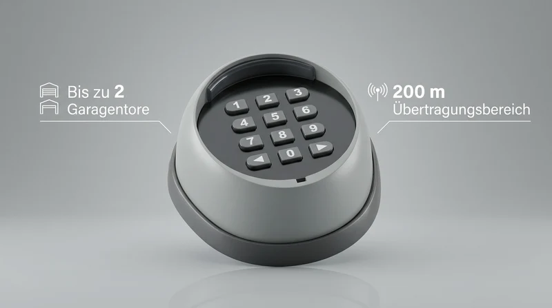 Belko® Wireless Keypad/Fernbedienung mit Zahlenfeld für Schwing- & Roll-Tore für Garagentor-Antrieb, 2 Kanal, 433 Mhz, Codetaster
