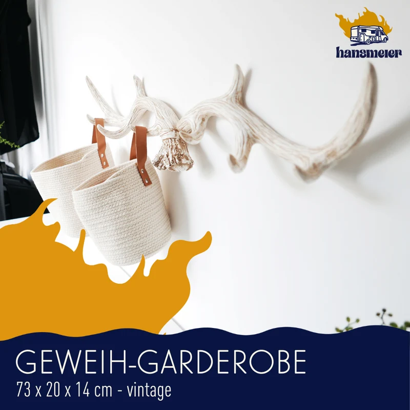 Geweih Garderobe | 73 cm x 20 cm x 14 cm | Vintage