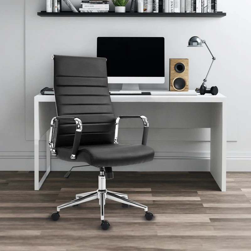 B-Ware OFFICE Comfort Schreibtischstuhl Kunstleder Schwarz