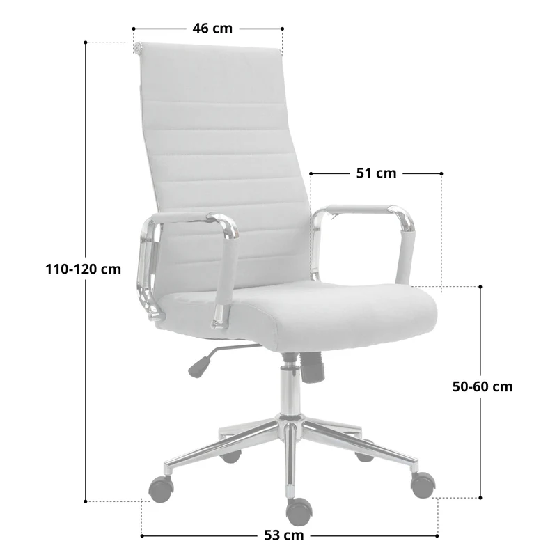 B-Ware OFFICE Comfort Schreibtischstuhl Kunstleder Weiß