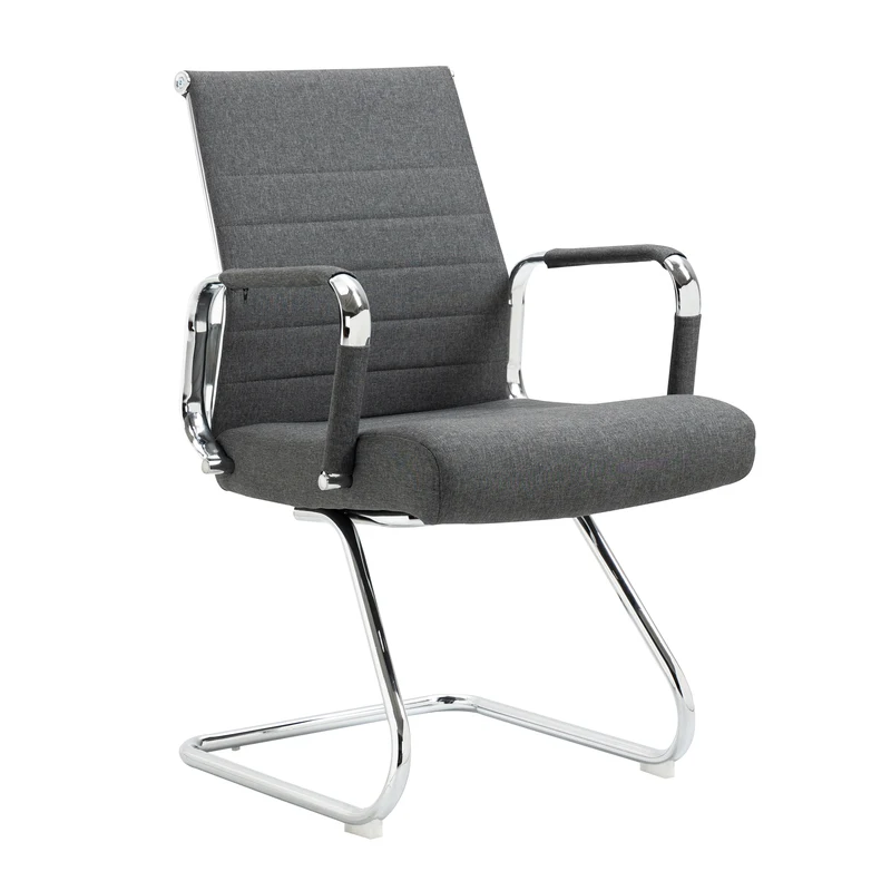 B-Ware OFFICE COMFORT 2er Set LB Besucherstühle Stoff Dunkelgrau