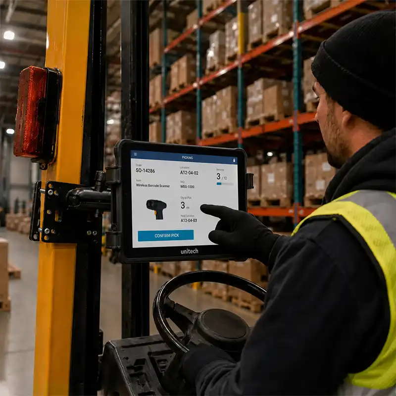 Unitech RT112 Gabelstapler-Tablet-Halterung für Materialhandling | Agoz