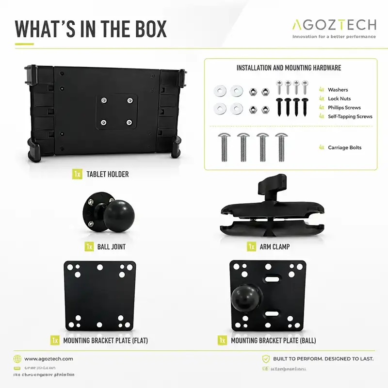 Unitech RT112 Gabelstapler-Tablet-Halterung für Materialhandling | Agoz