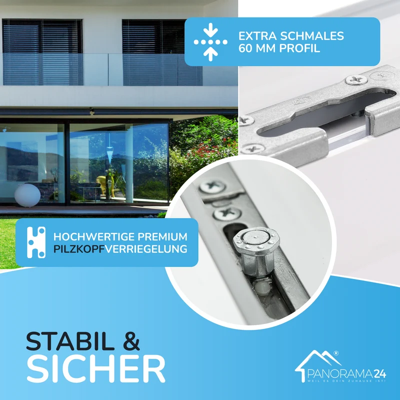 P24® Kellerfenster Kunststofffenster 2-fach 60mm Slimline, weiß