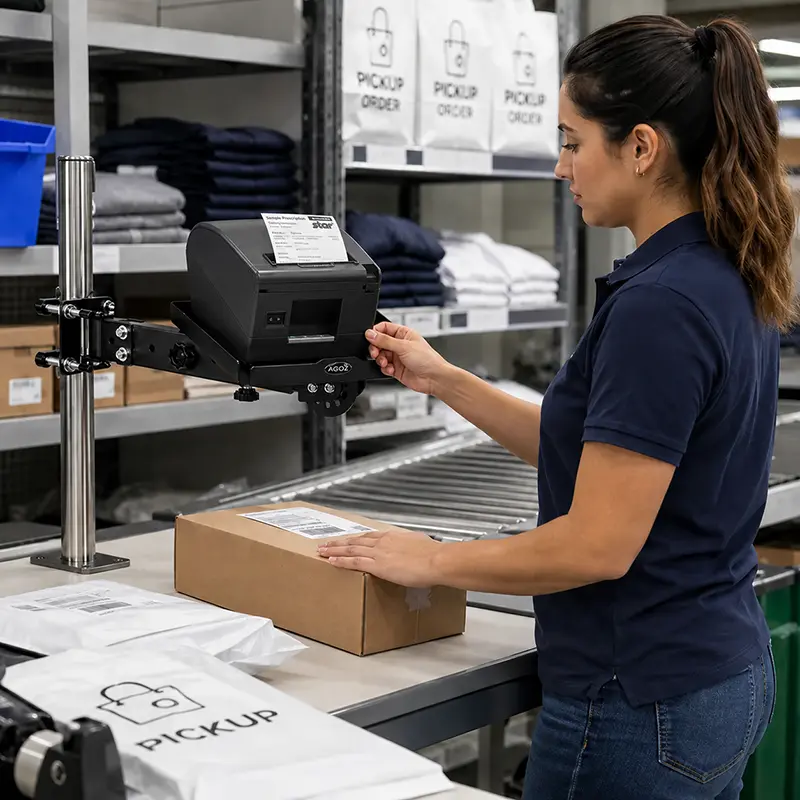 Star Micronics Druckerfach-Stangenhalterung für Service-Arbeitsstationen | Agoz