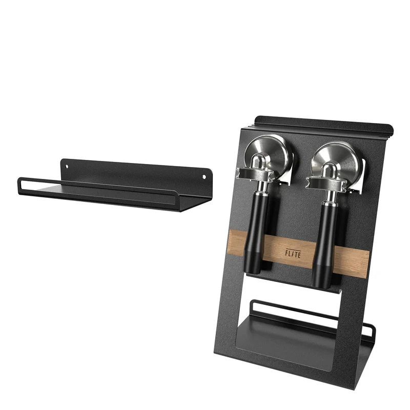 FLATE® Barista Station + Universal Shelf Bundle (Schwarz)