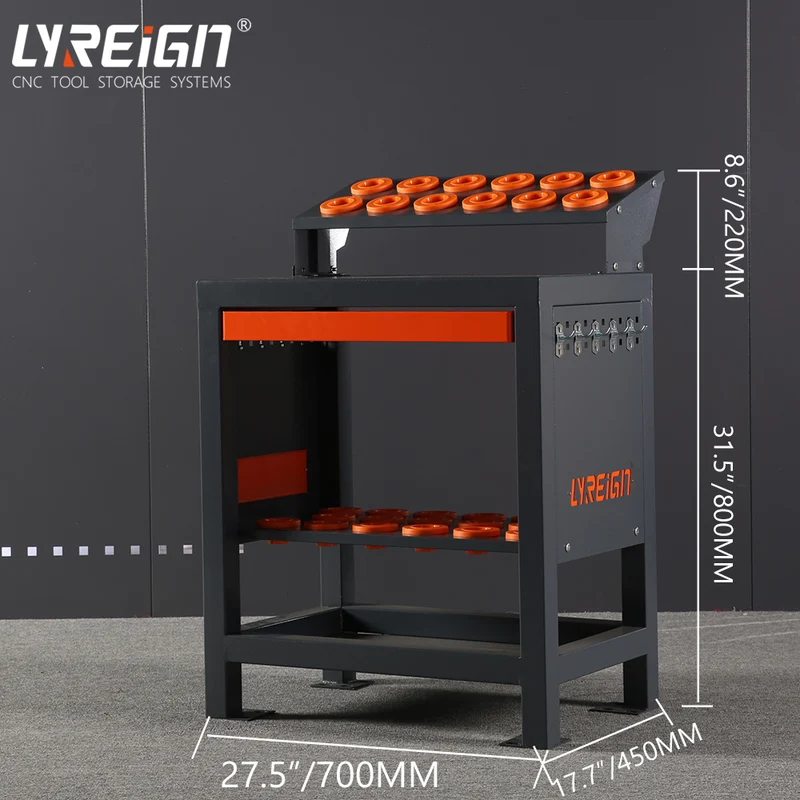 Werkbank mit CNC-Werkzeughaltern